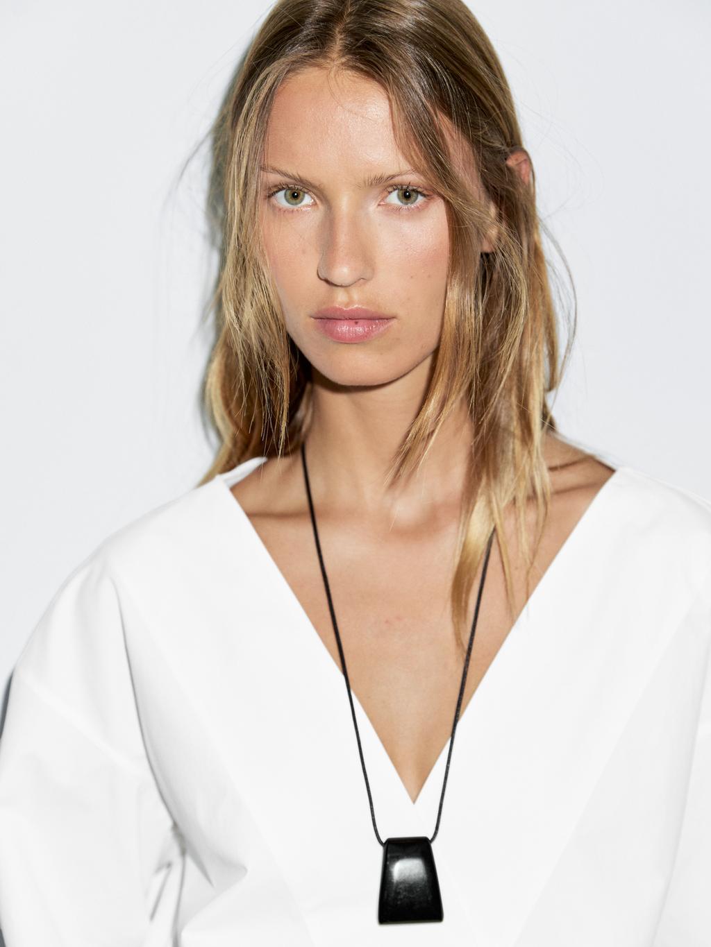 100% cotton surplice blouse