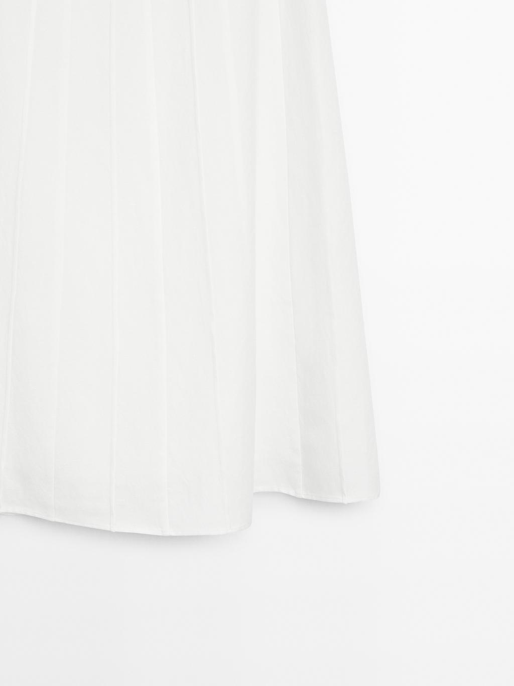 Godet midi skirt with seam details