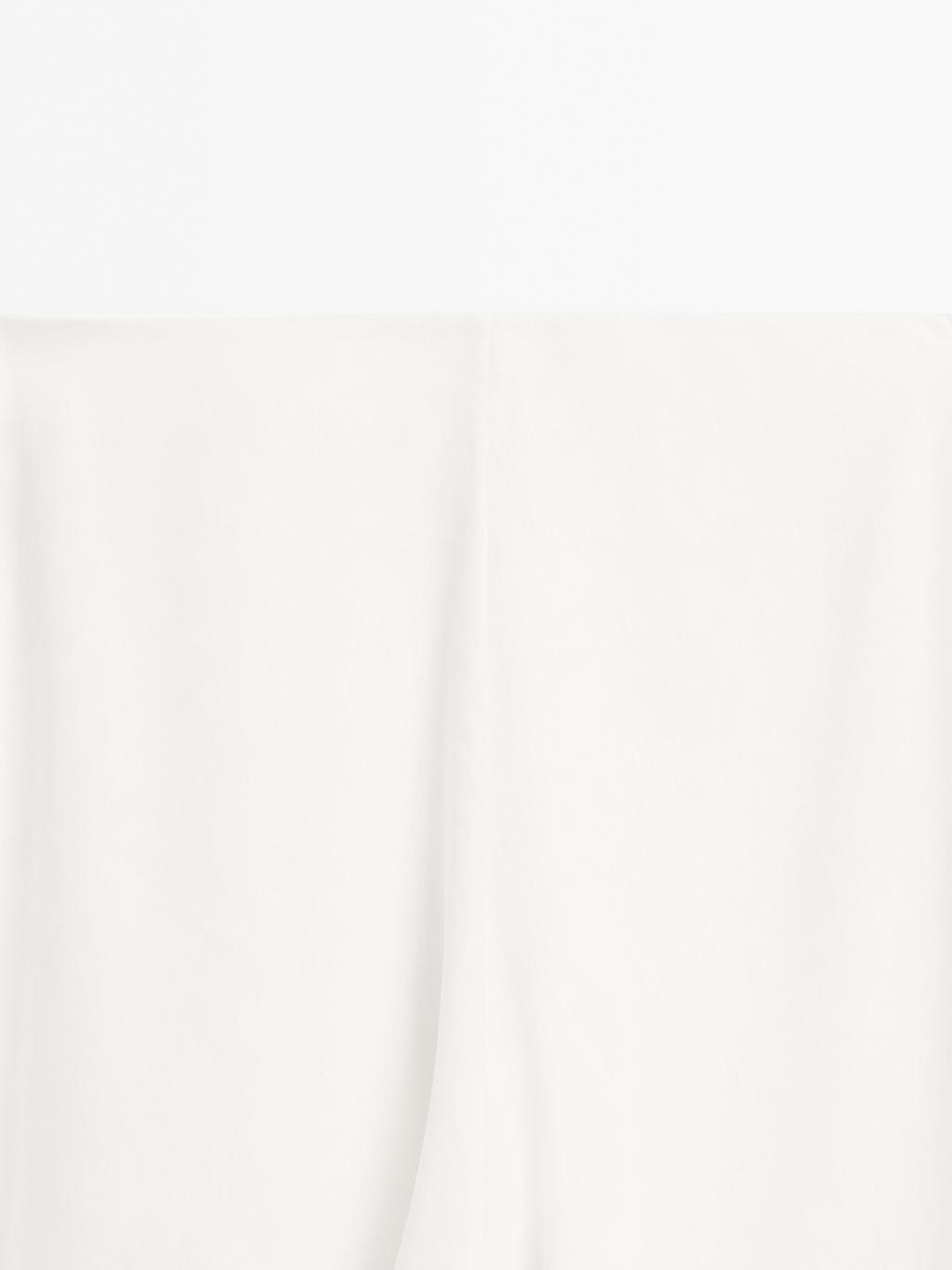 Flared linen blend skirt with seam details