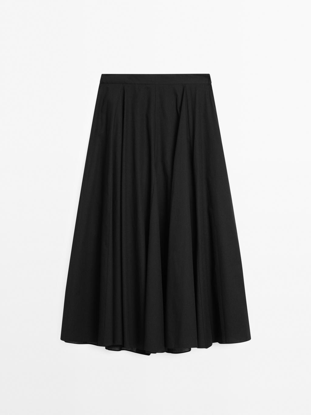 100% cotton flared skirt