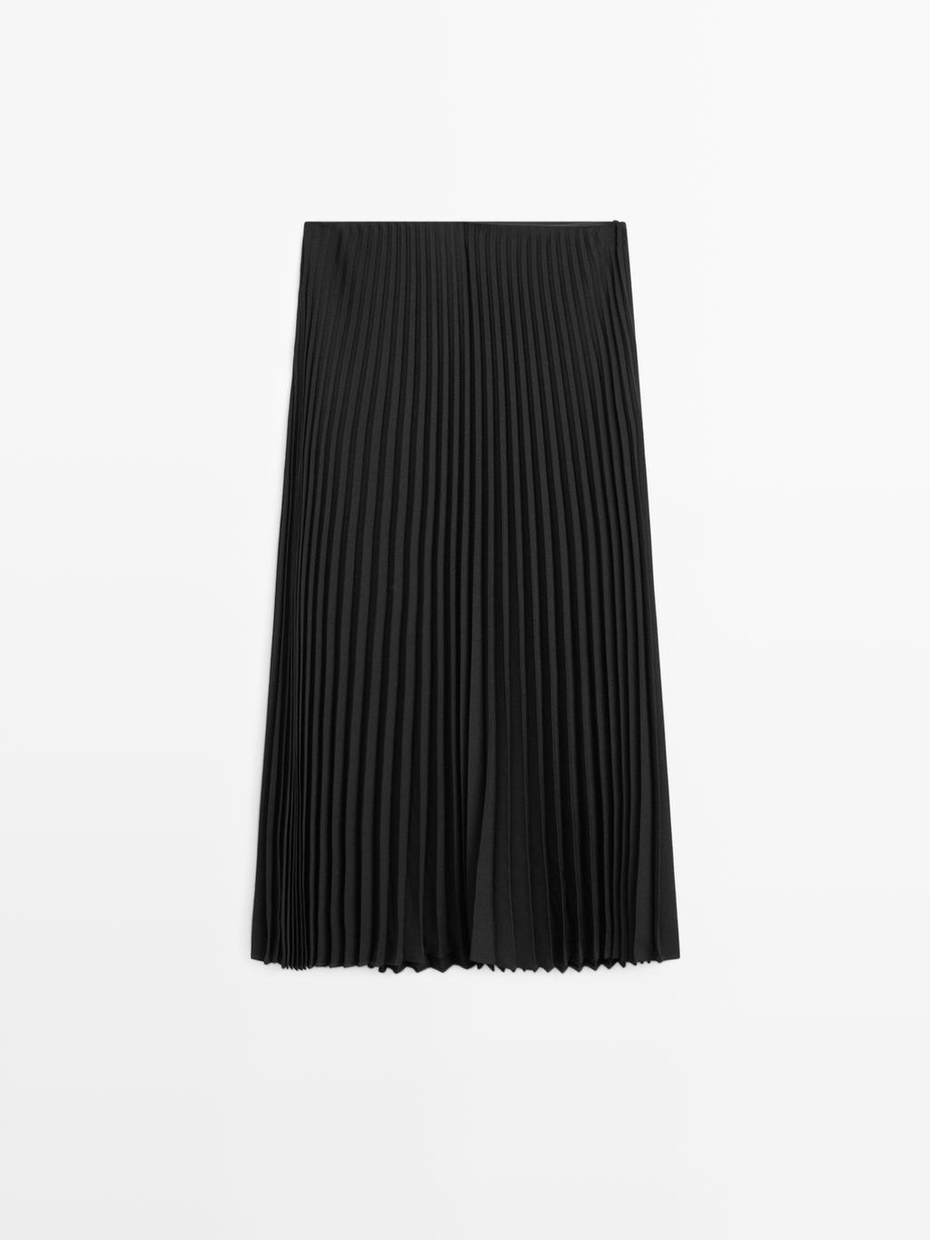 Long pleated skirt