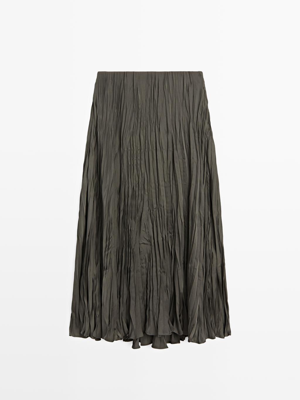 Long flowing pleated skirt
