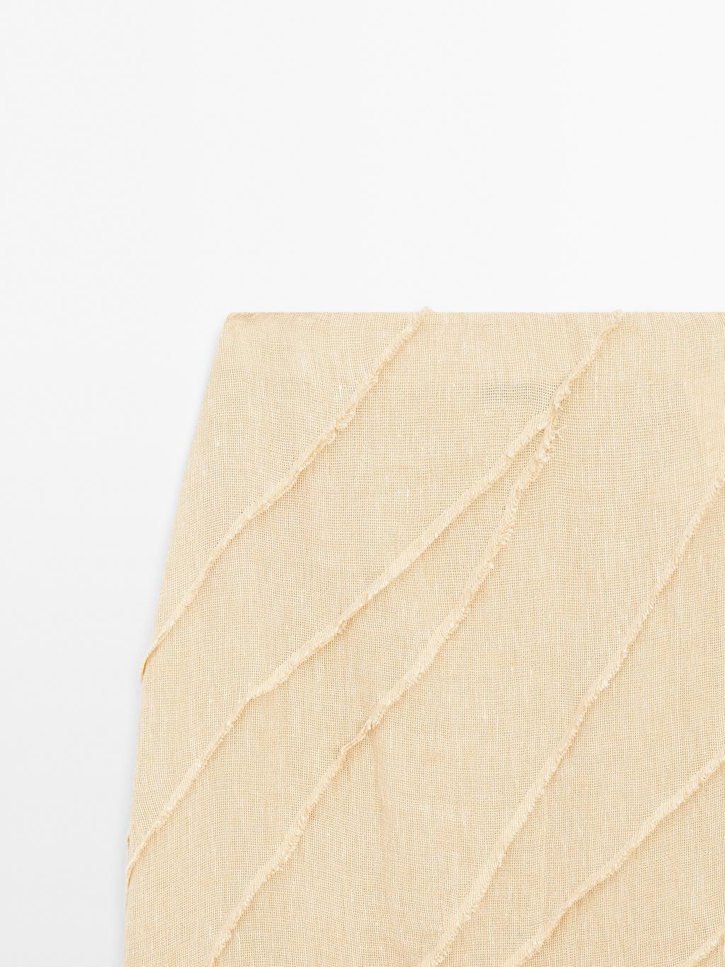 Midi skirt with patchwork detail