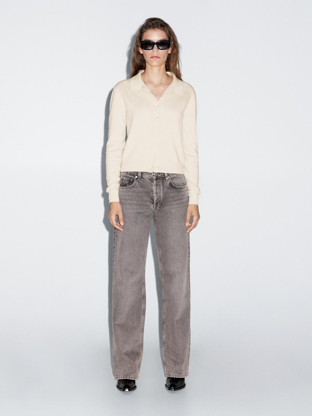 100% wool knit cardigan