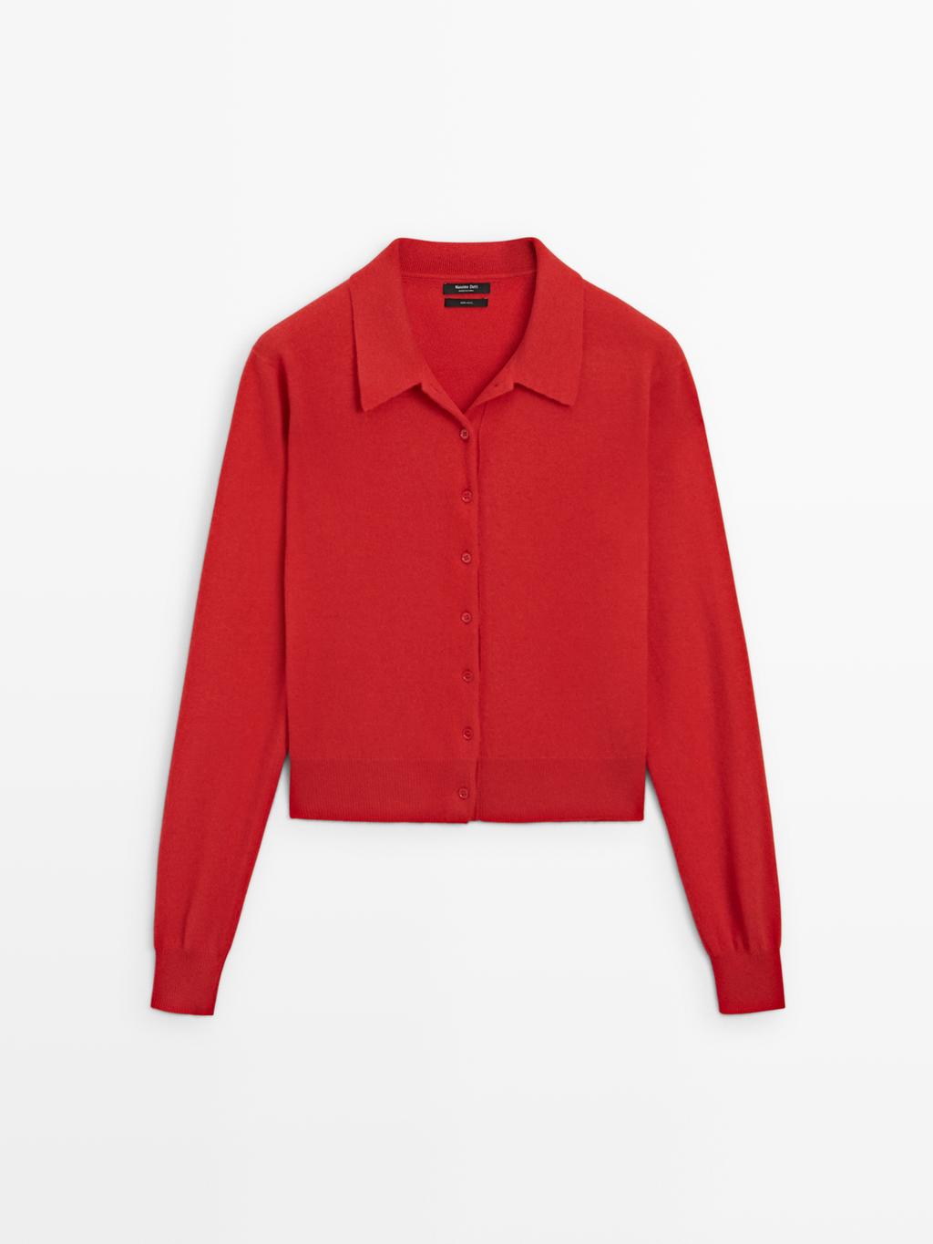 100% wool knit cardigan