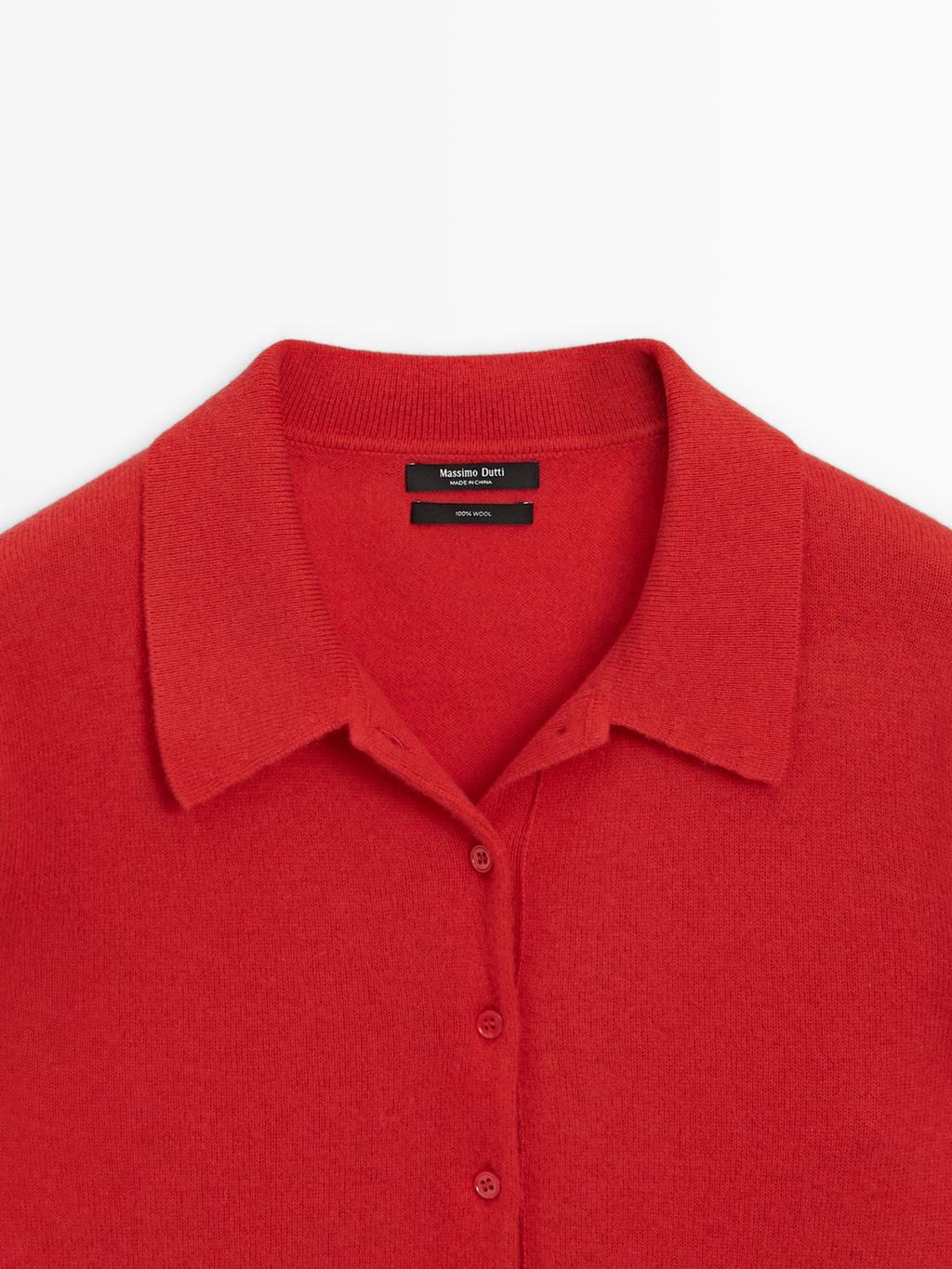 100% wool knit cardigan