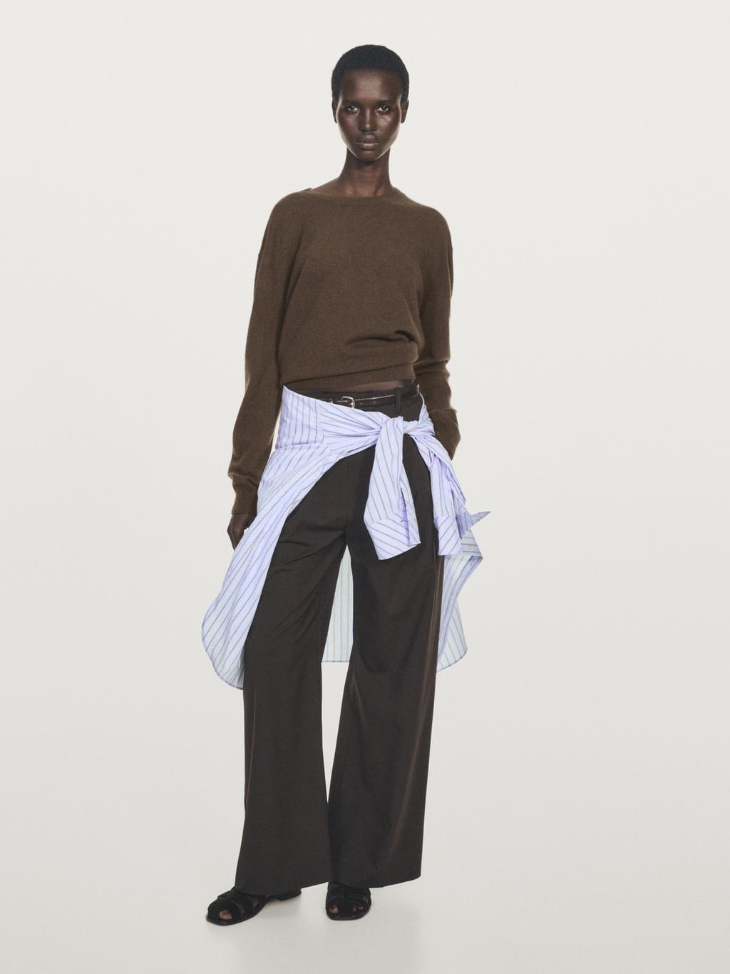 100% cashmere crew neck sweater