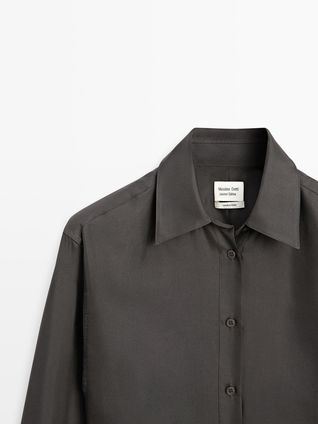 100% silk fitted flowing shirt - LIMITED