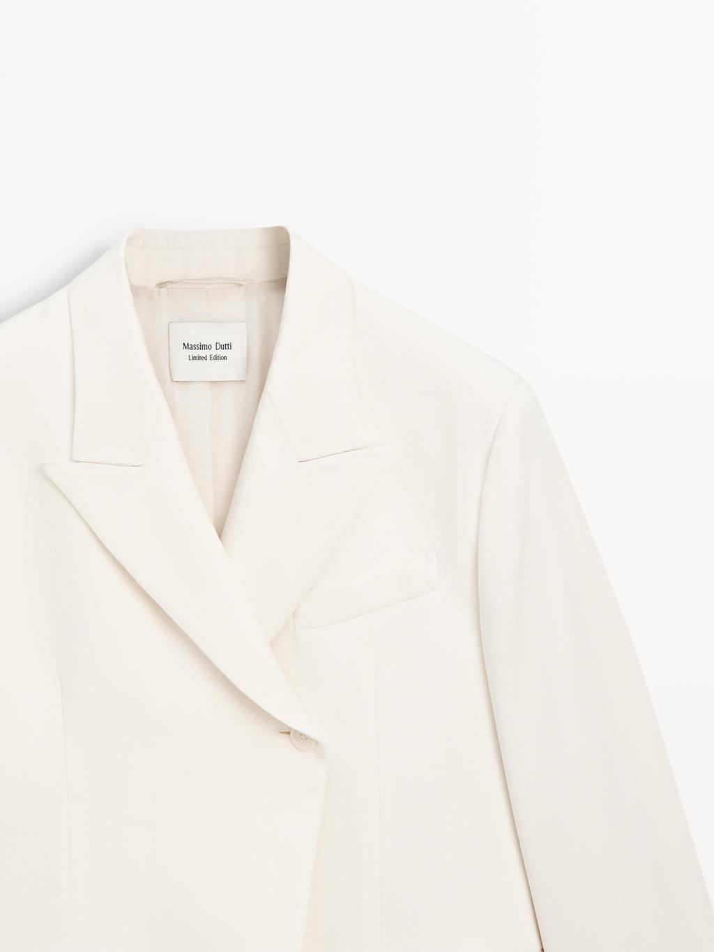 Wool blend crossover blazer - LIMITED