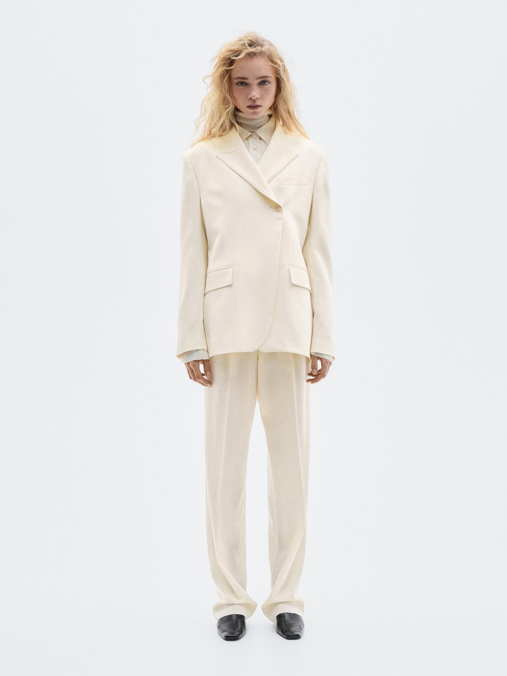 Wool blend crossover blazer - LIMITED