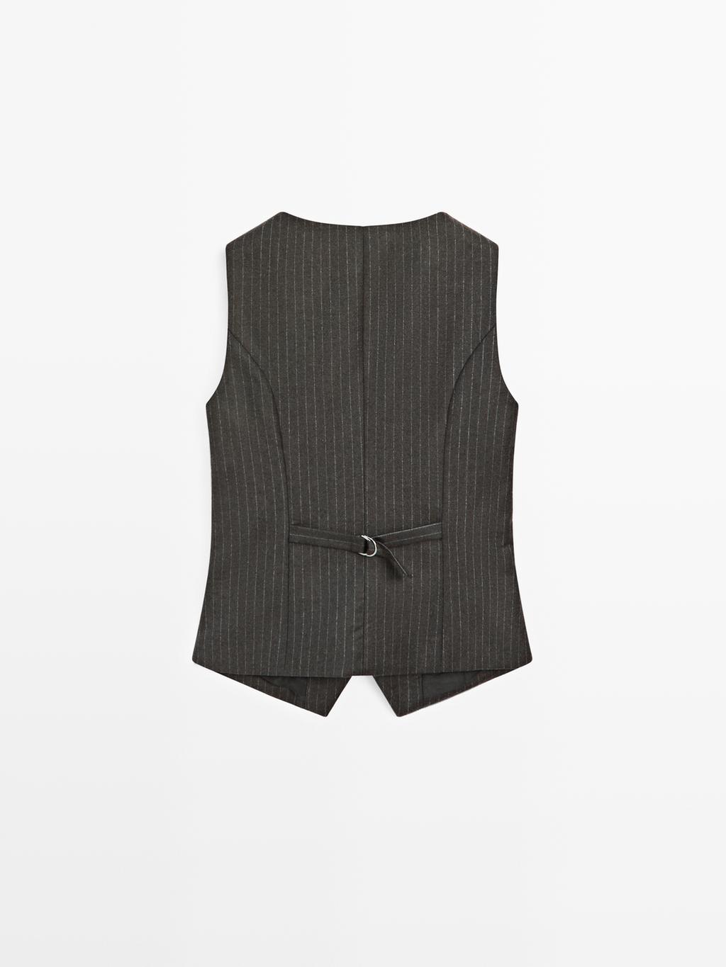 100% wool pinstripe waistcoat
