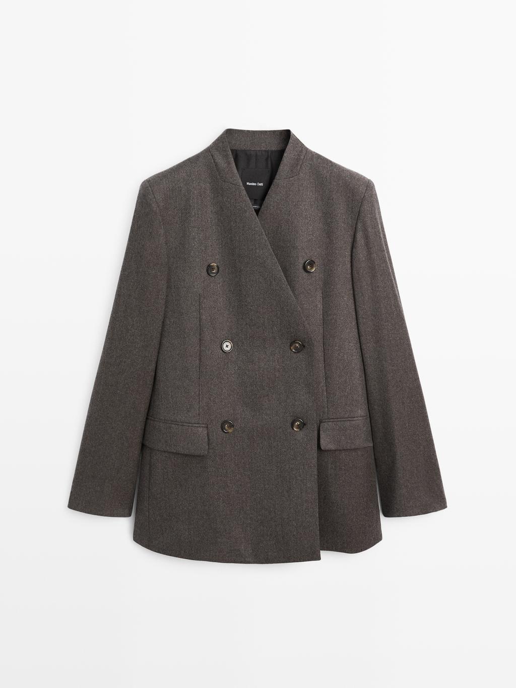 100% wool melange suit blazer