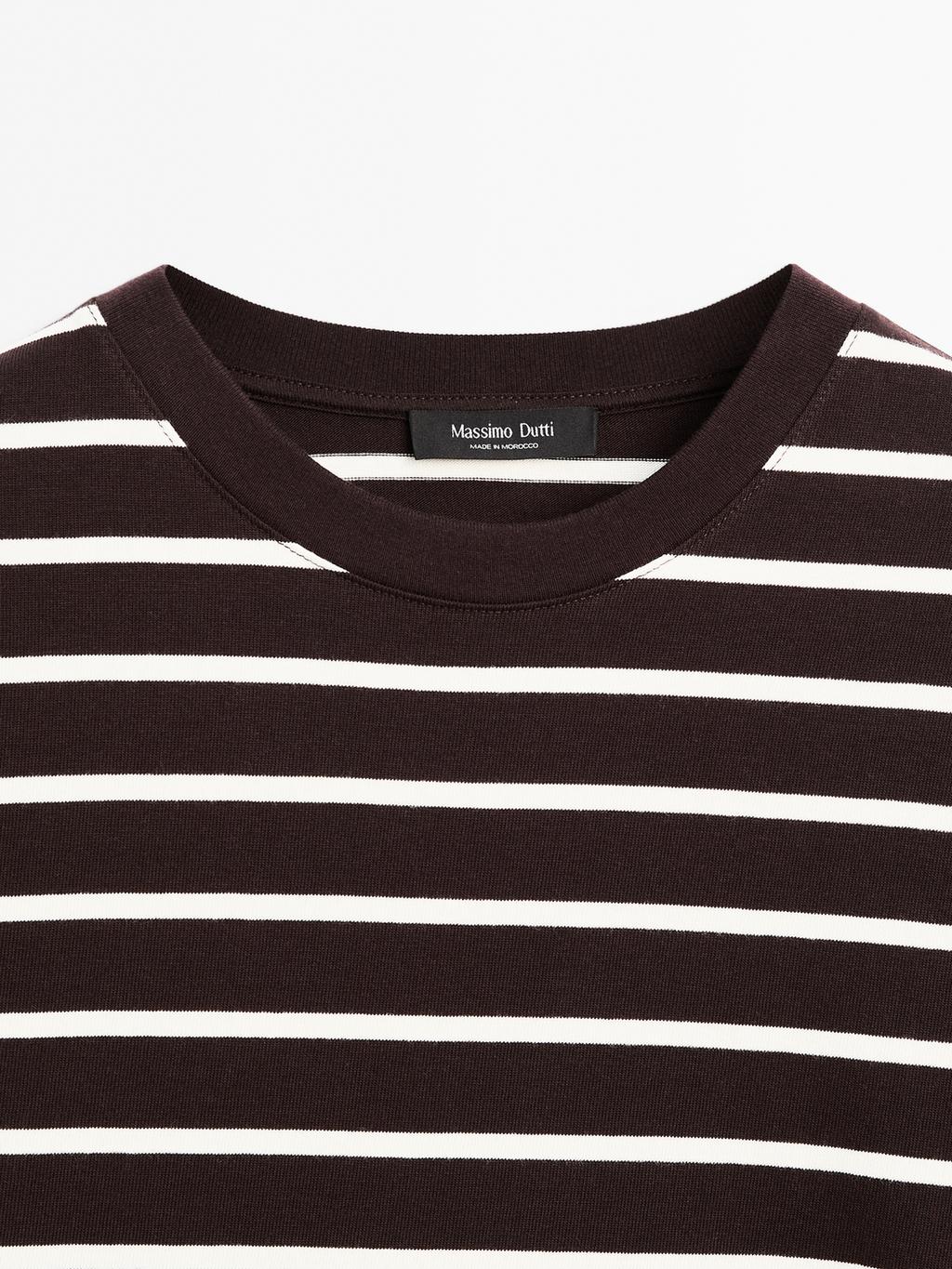 Striped 100% cotton T-shirt