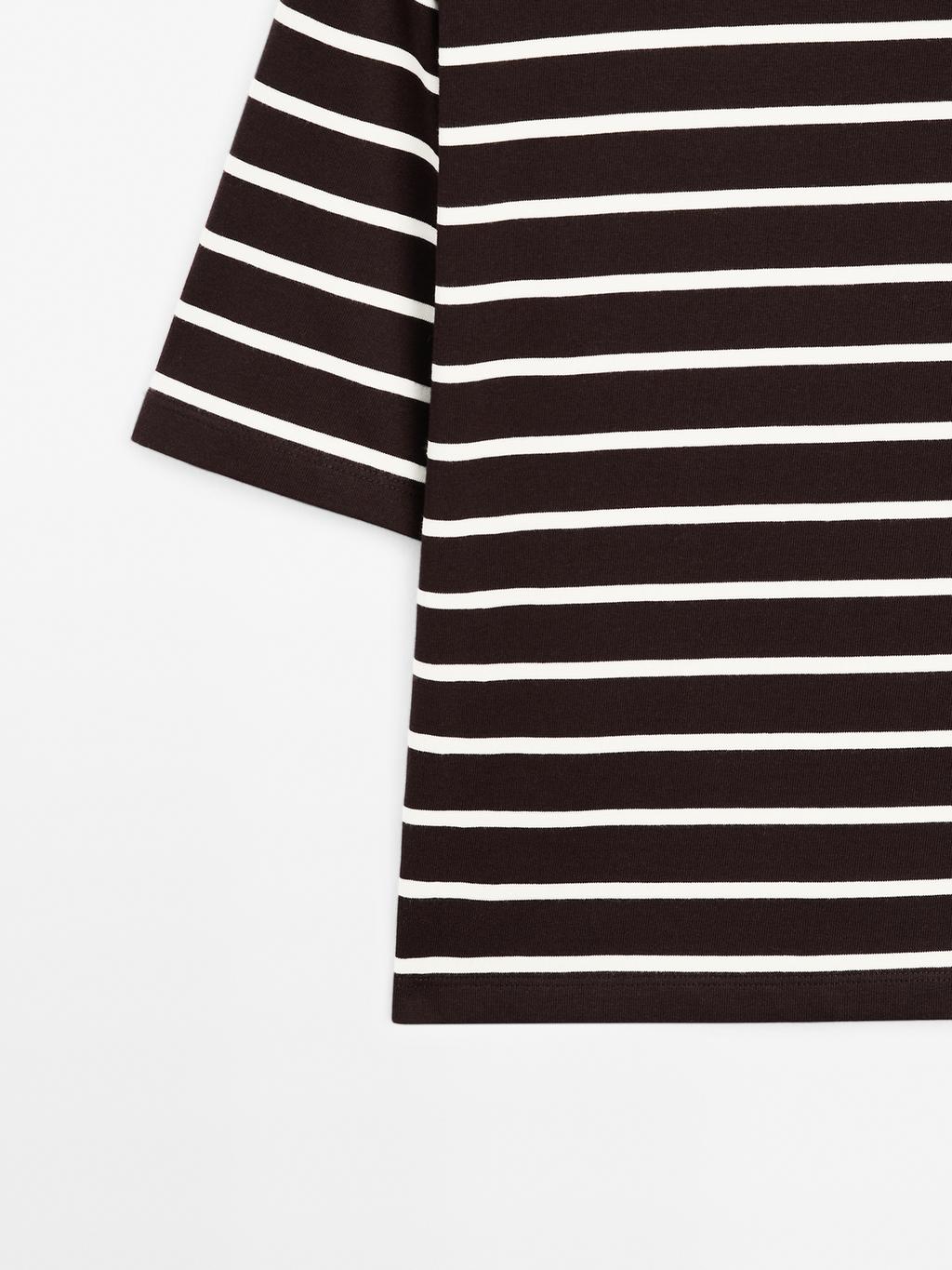 Striped 100% cotton T-shirt