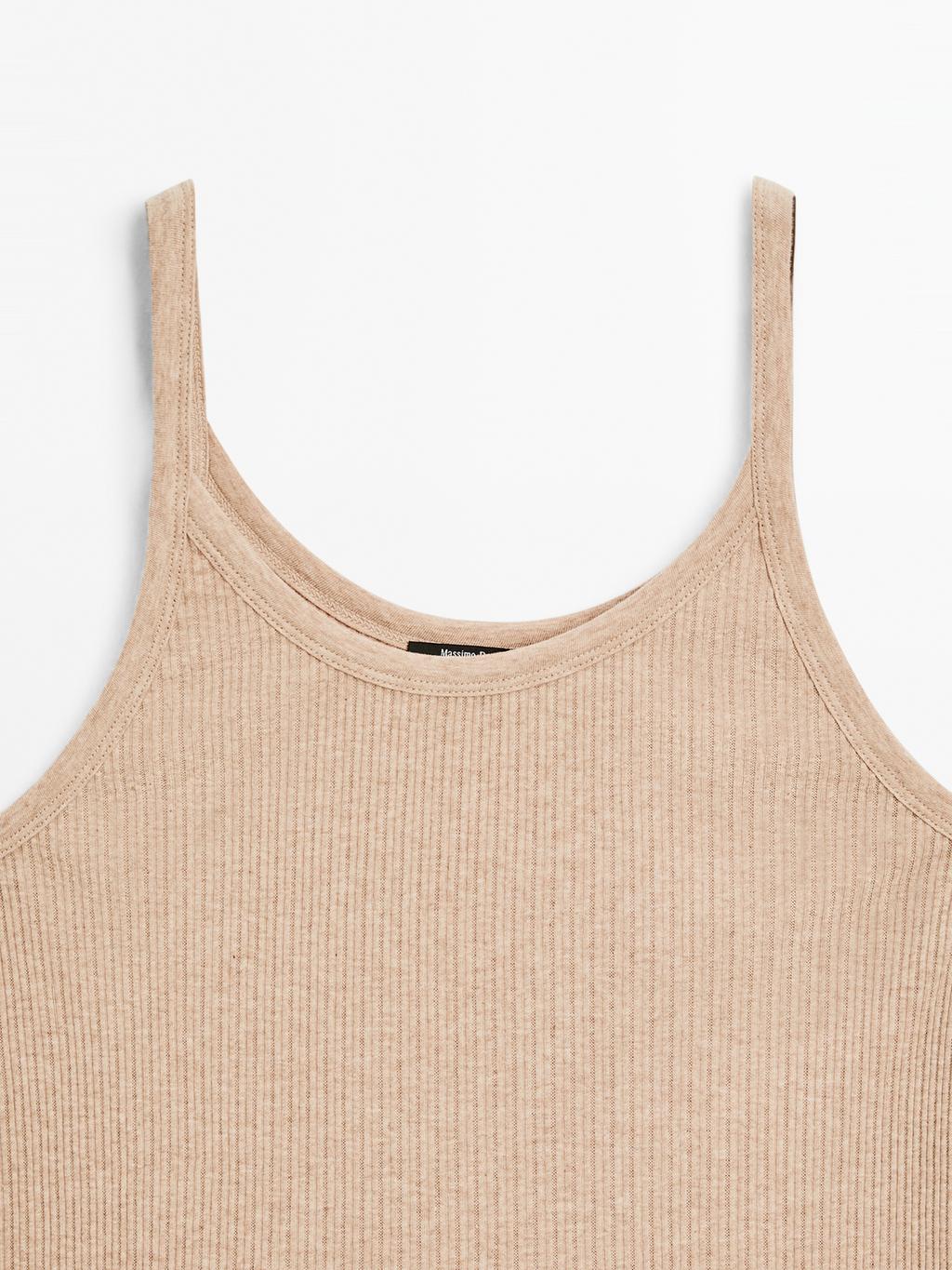 100% cotton marl strappy top