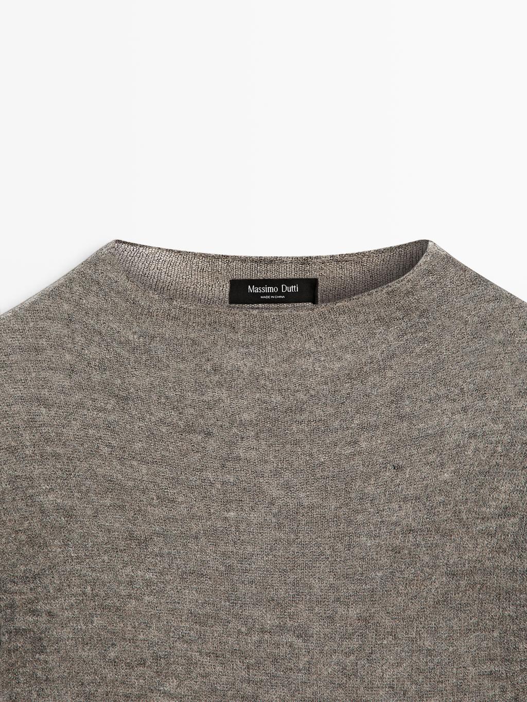 Cutwork wool blend T-shirt