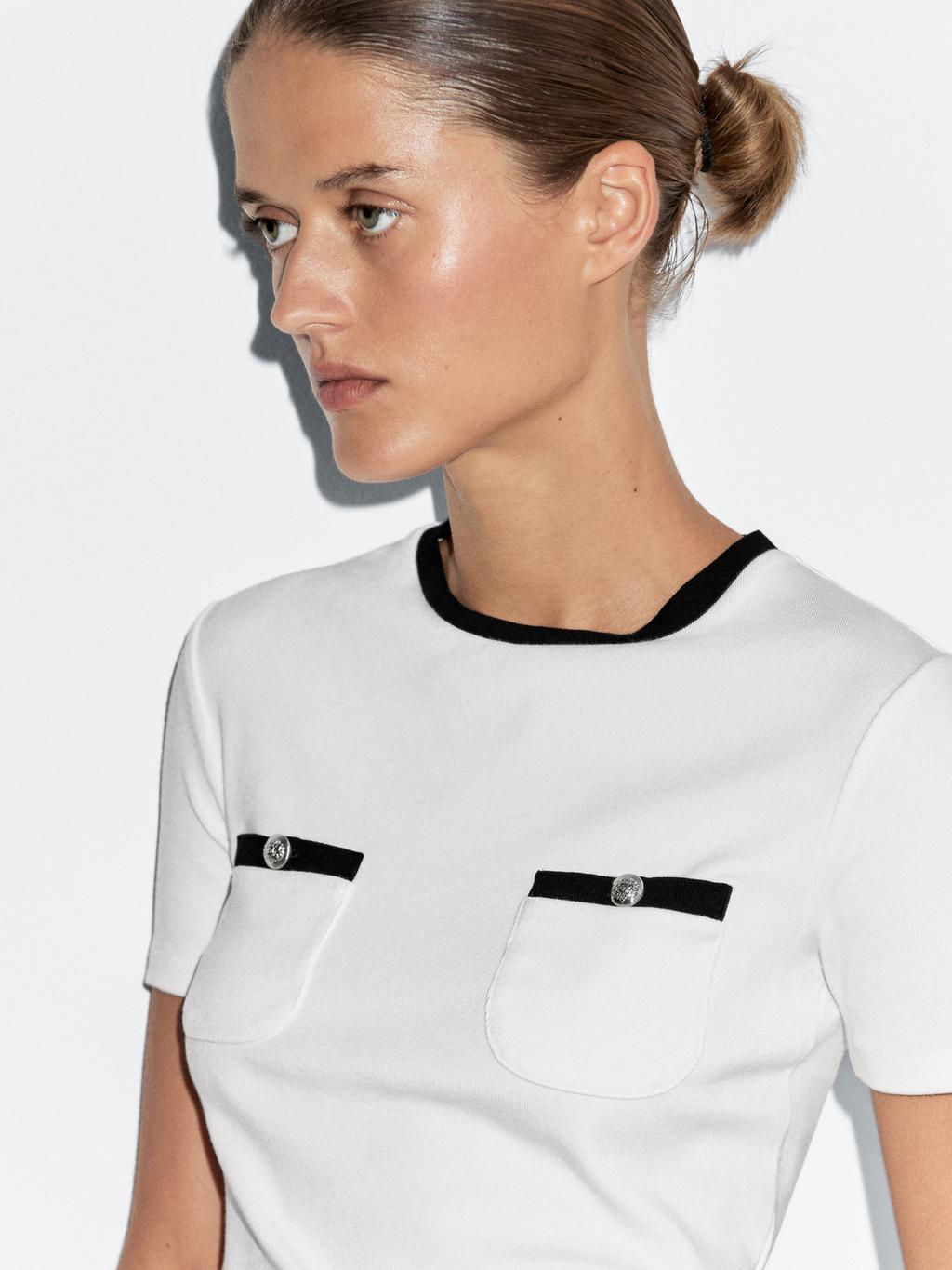 Short sleeve T-shirt with pocket details