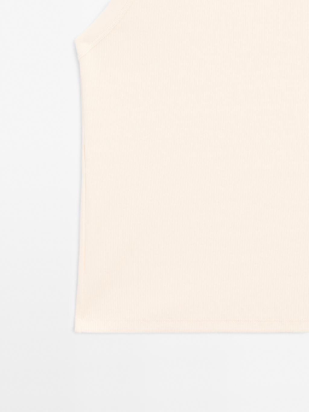 Cotton blend round neck top