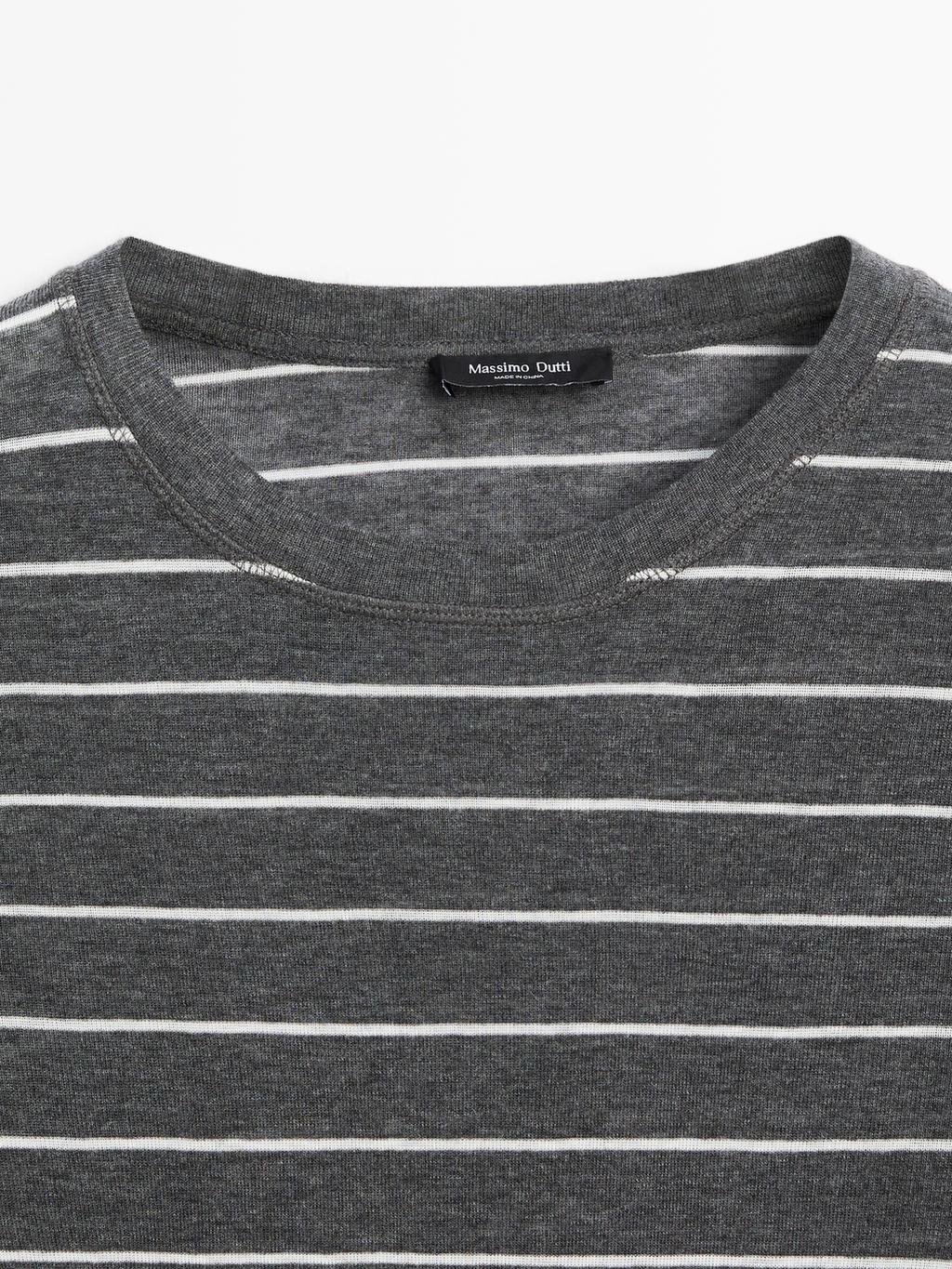 Lightweight striped long sleeve T-shirt