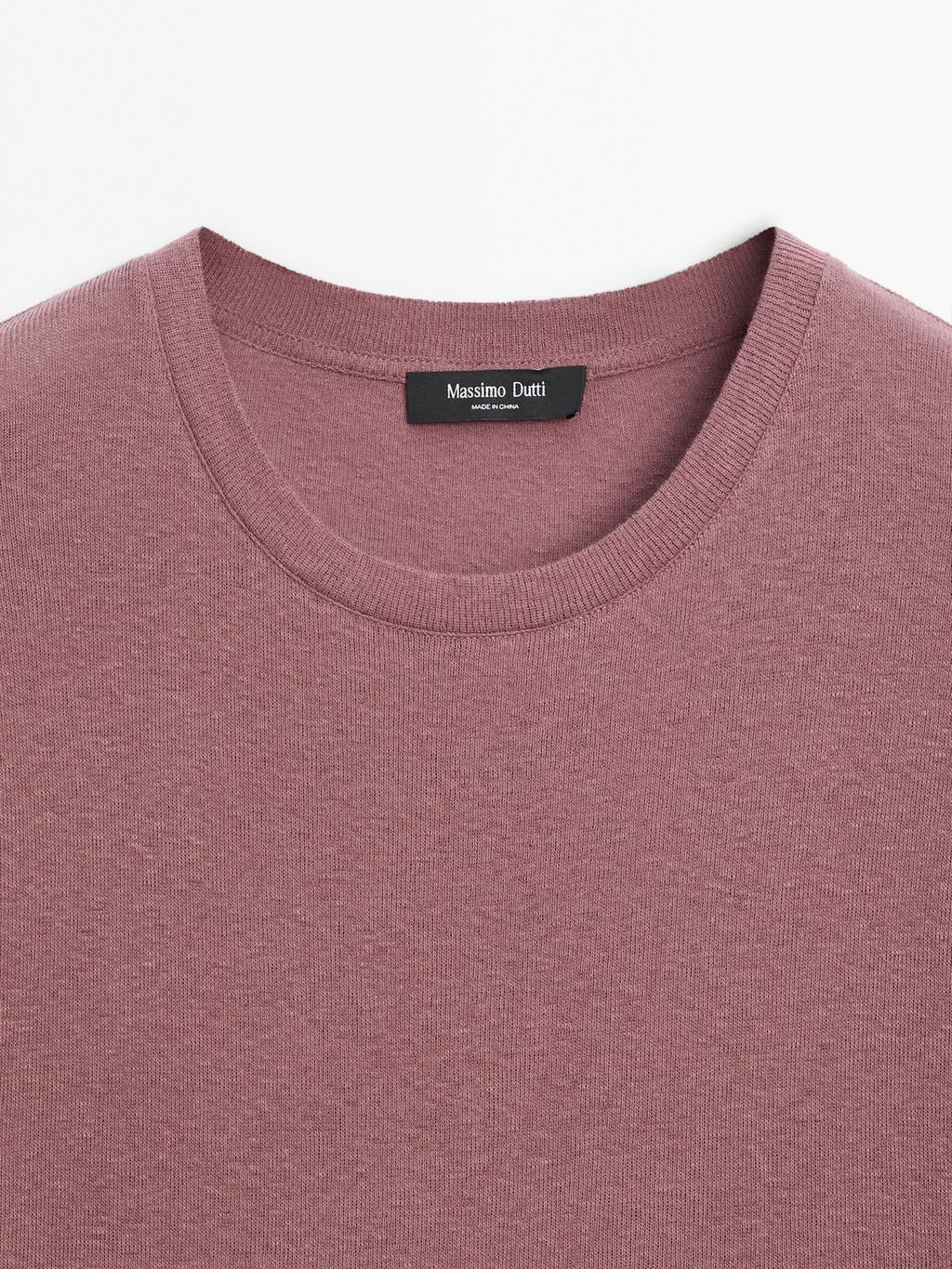 Short sleeve cotton blend T-shirt