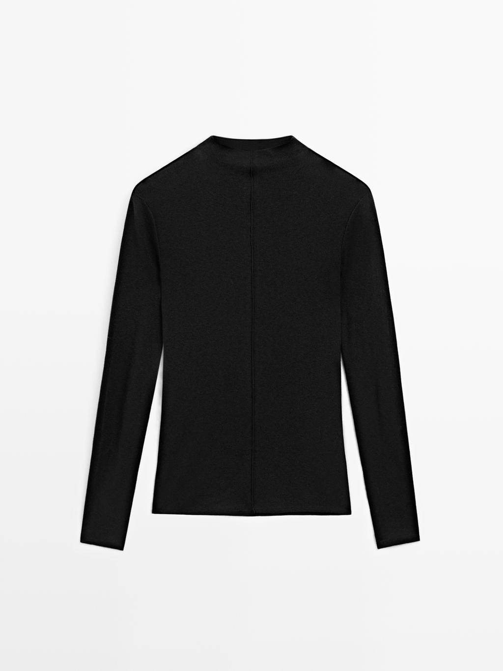 Long sleeve T-shirt with seam detail