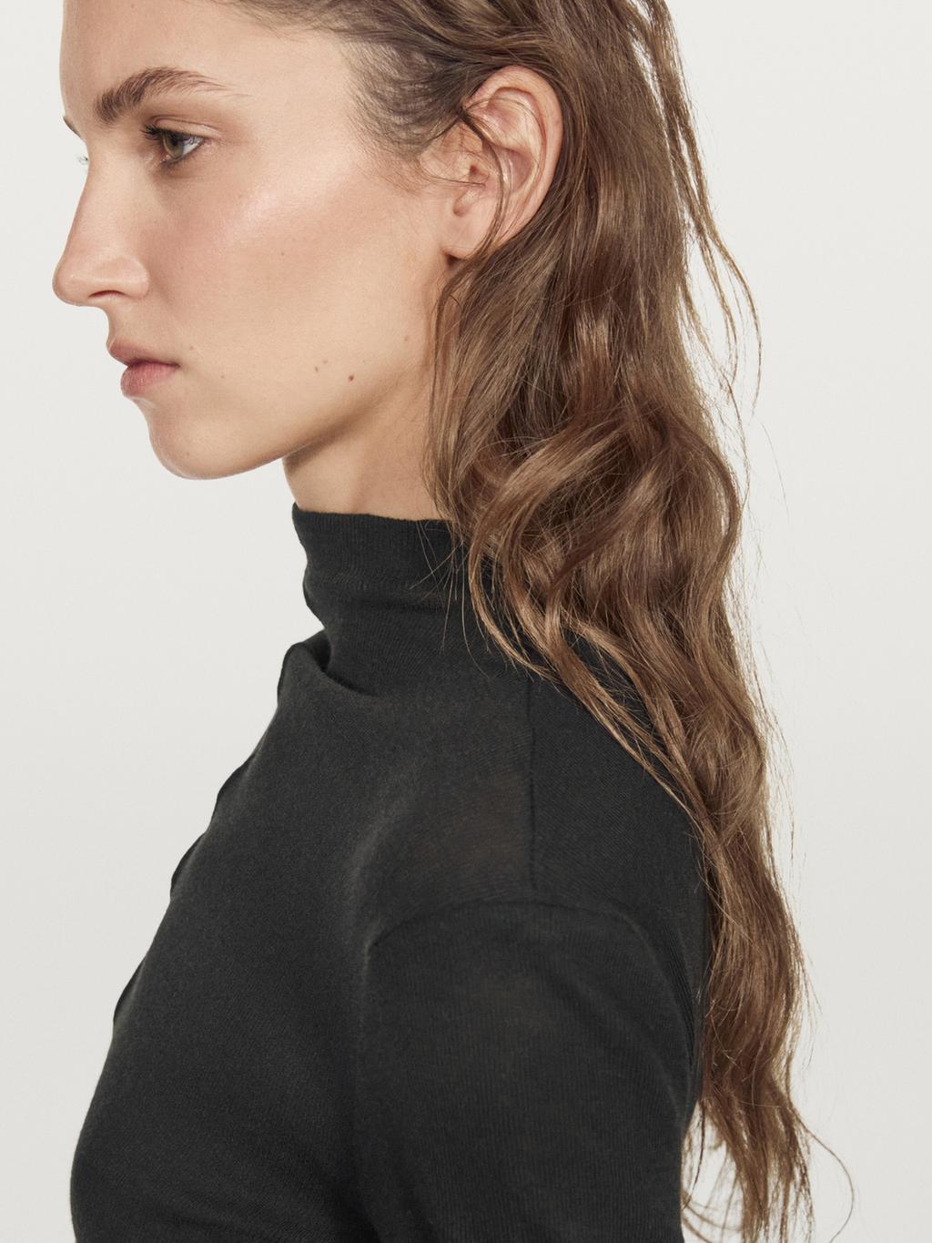 Long sleeve T-shirt with seam detail