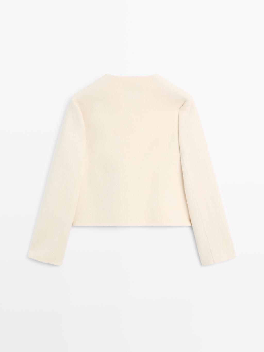 Short wool blend jacket