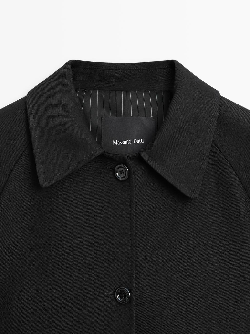 Long wool blend coat