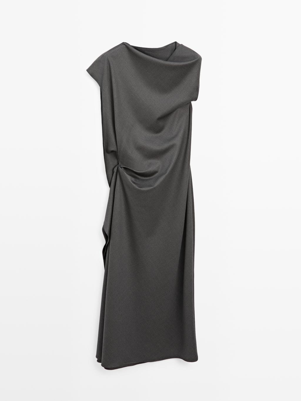Long dress with neck detail - LIMITED