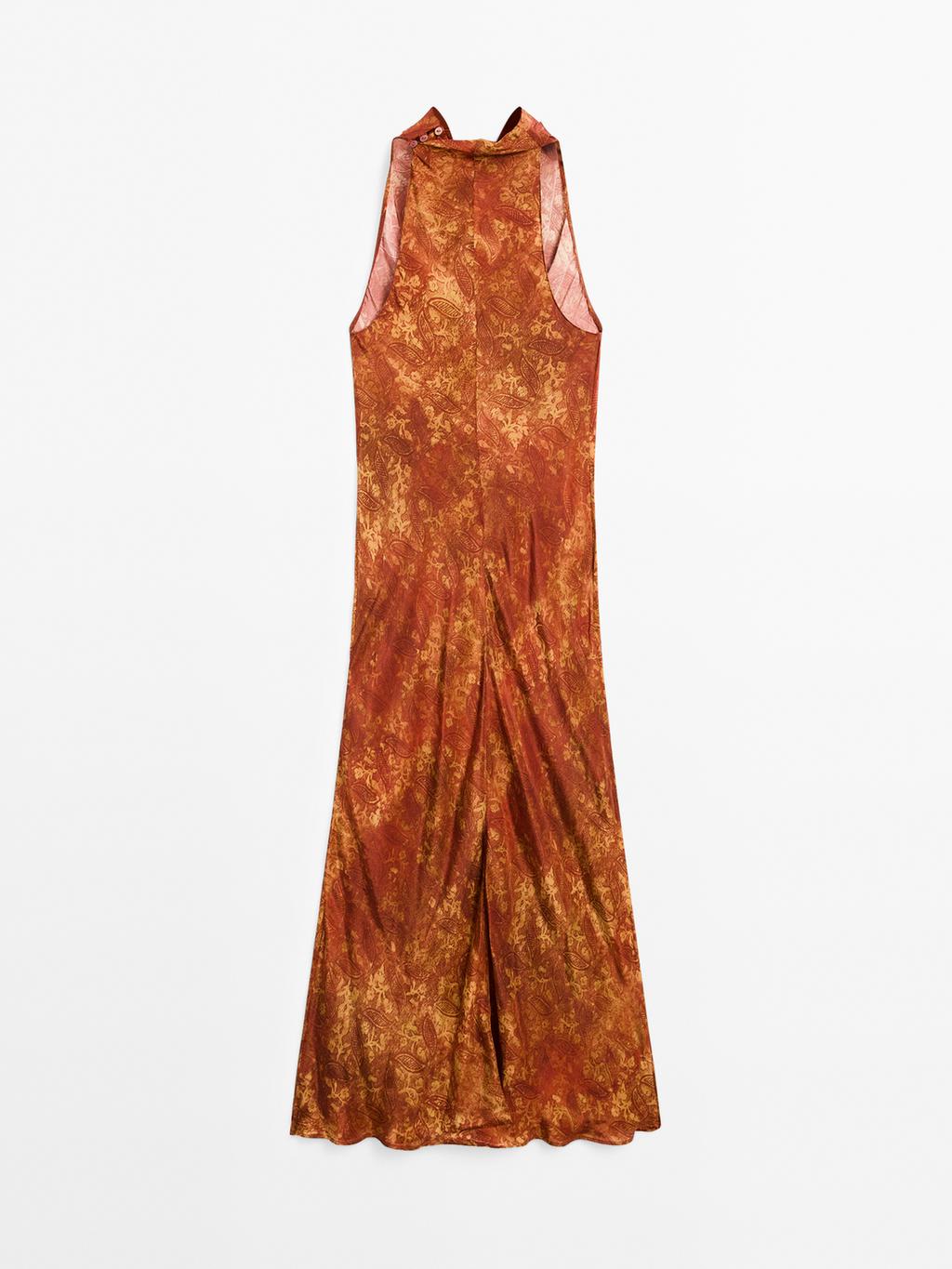 Long flowing printed dress