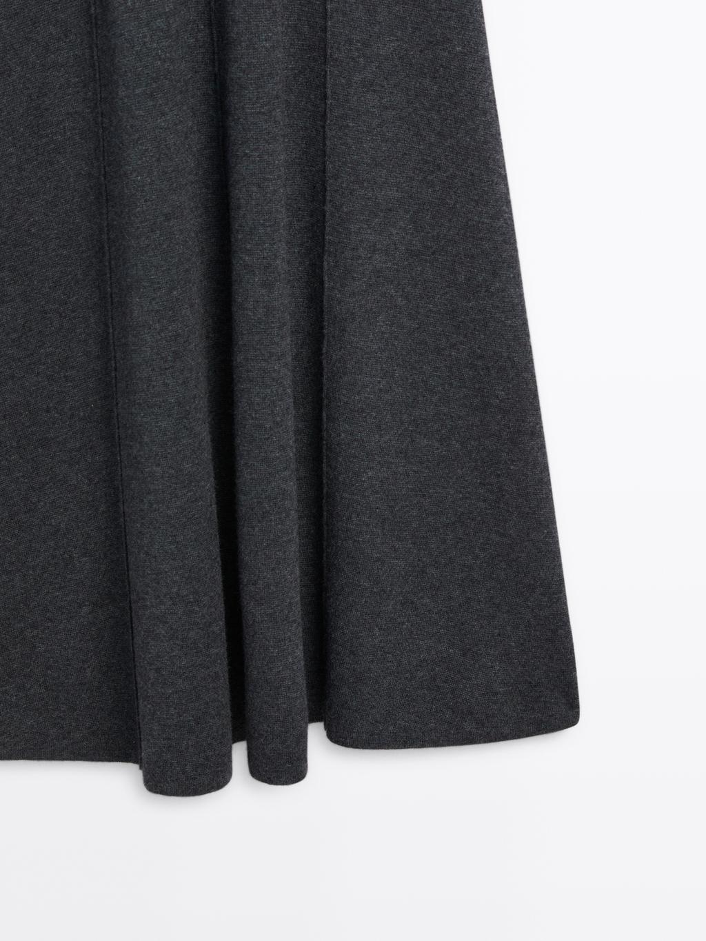 Long A-line knit dress