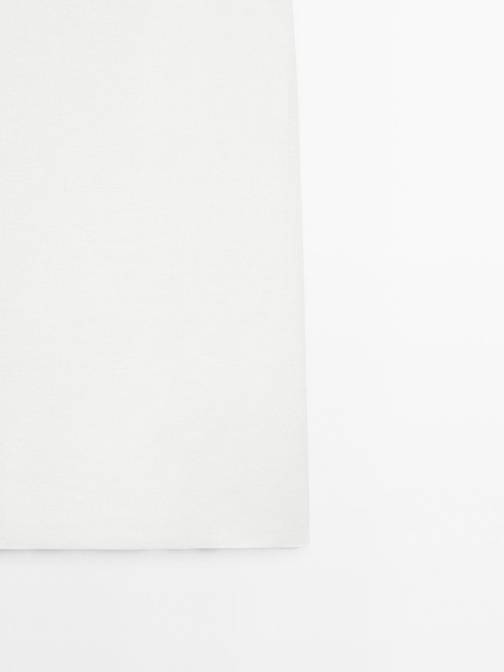 Strappy linen blend mini dress