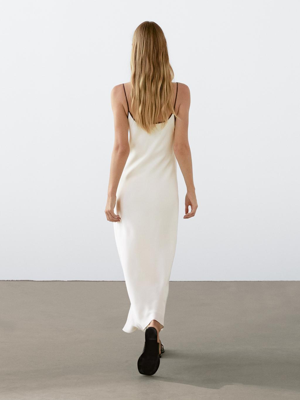 Satin camisole midi dress