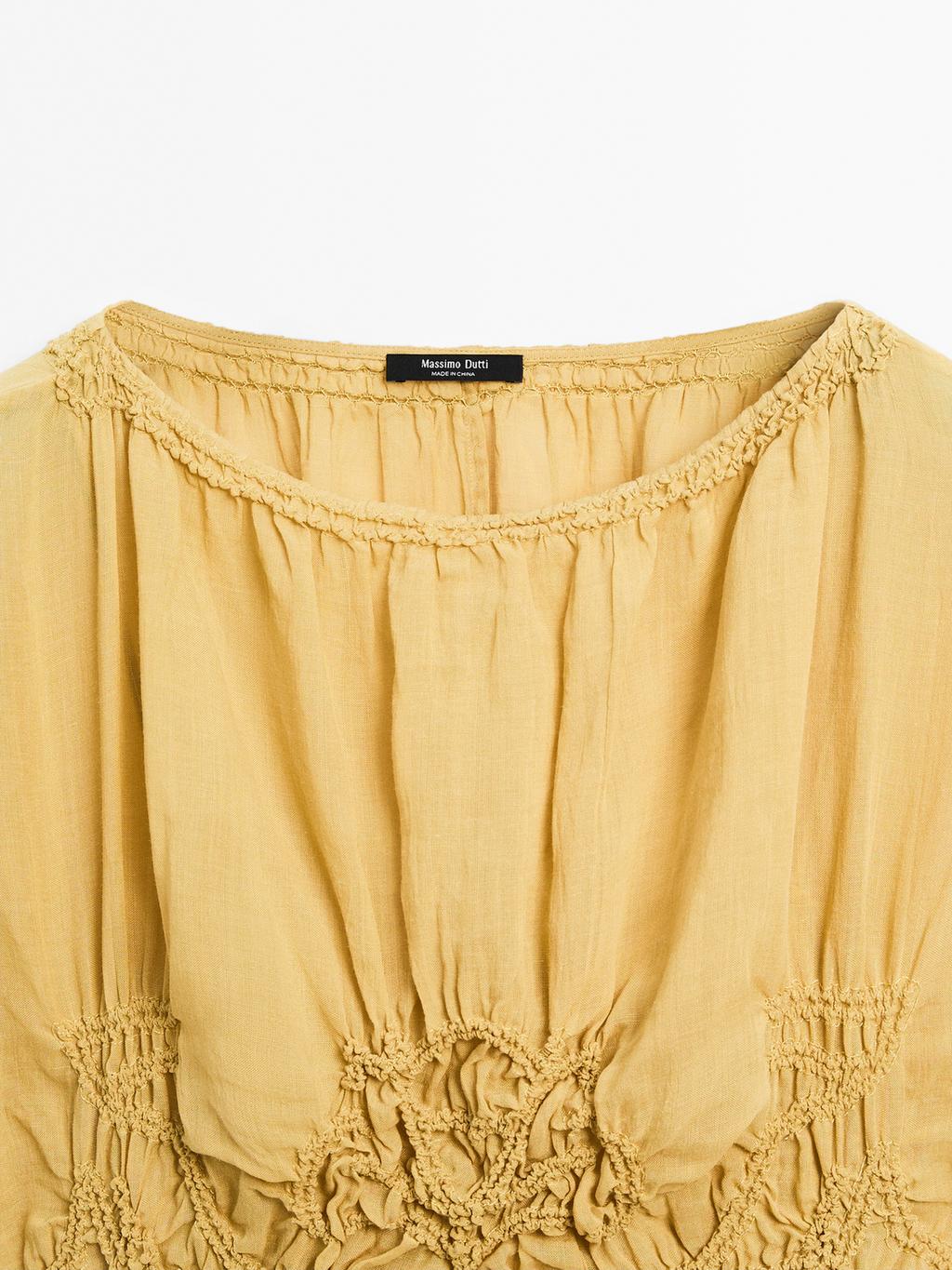 Midi dress with embroidered detail