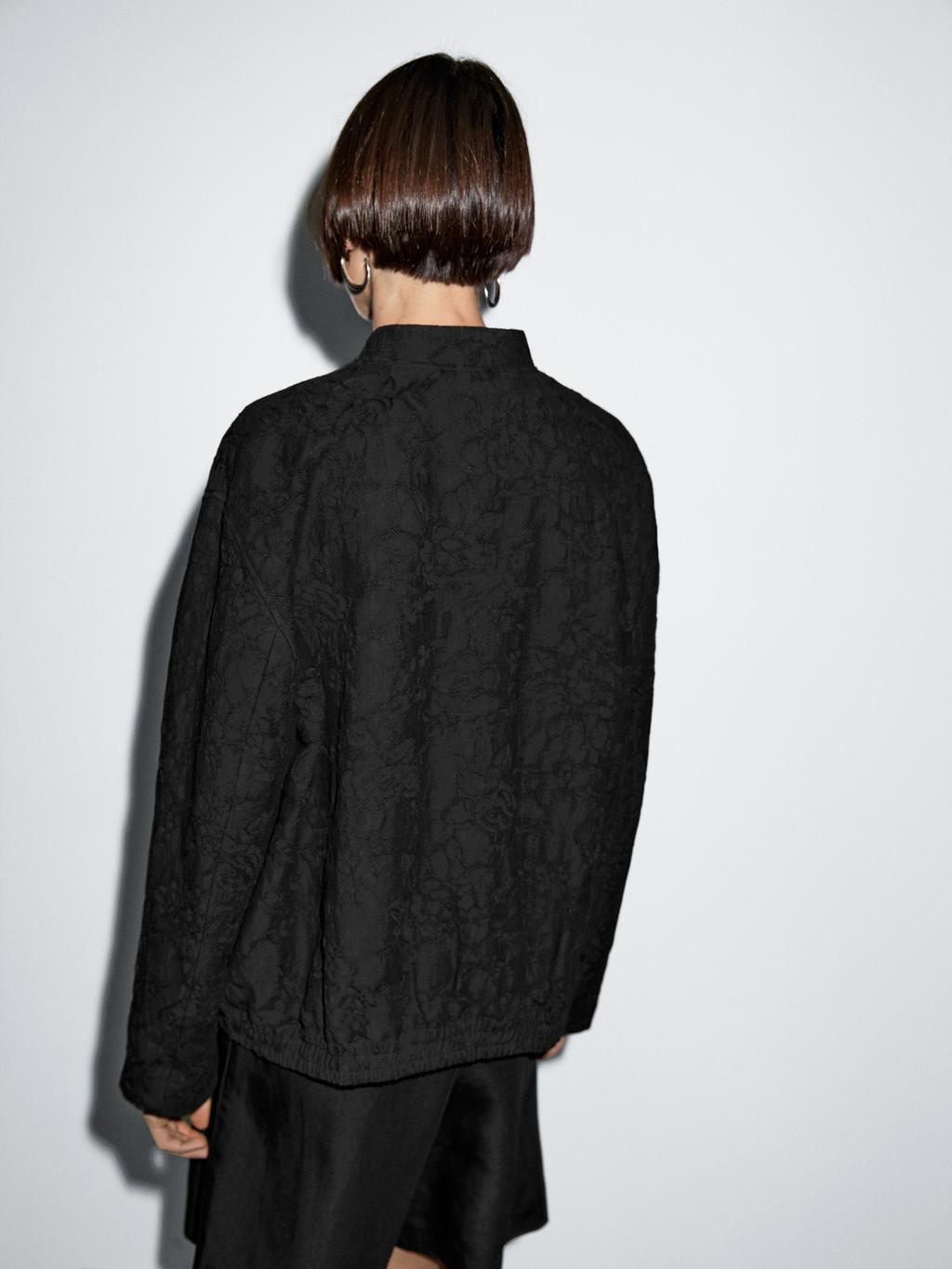 100% cotton oversize bomber jacket