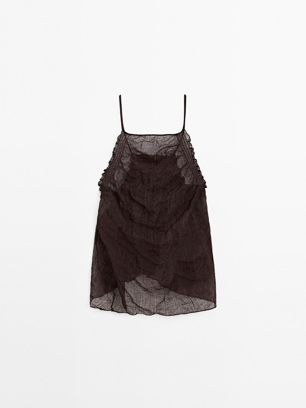 Open back halter top