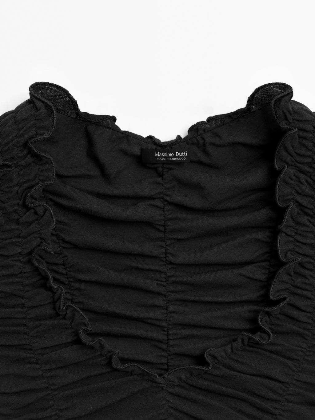 Creased-effect cotton top