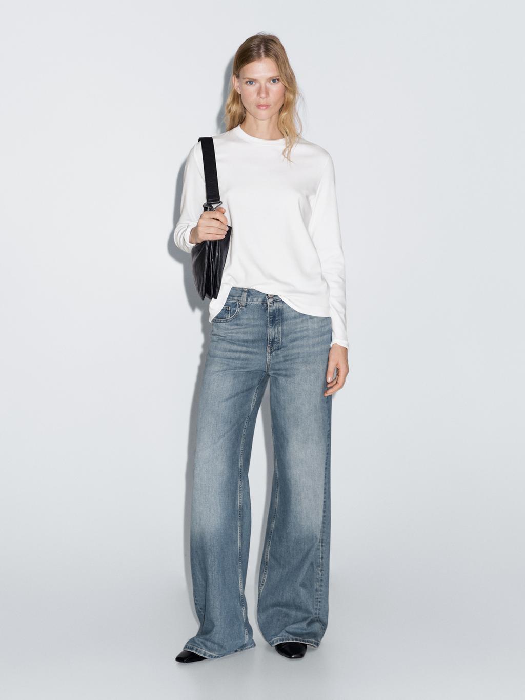 100% cotton interlock long sleeve T-shirt