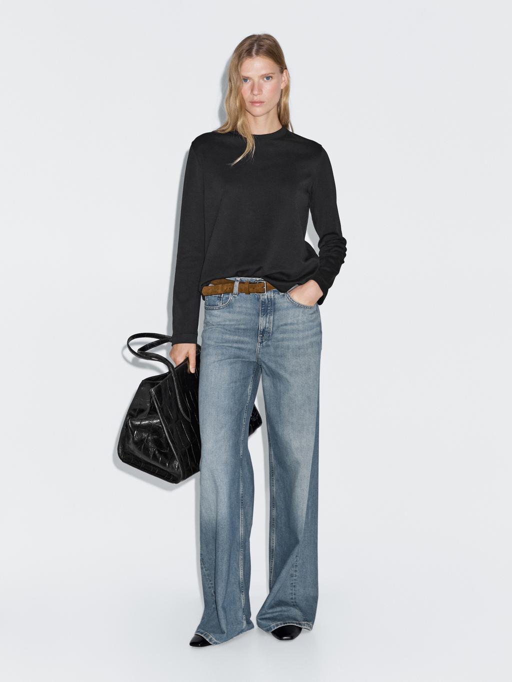 100% cotton interlock long sleeve T-shirt