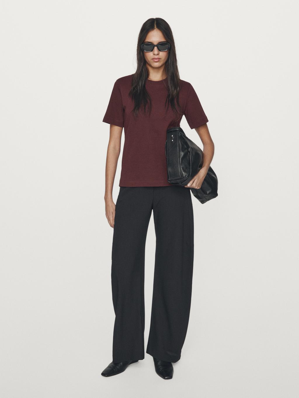 100% cotton interlock crew neck T-shirt