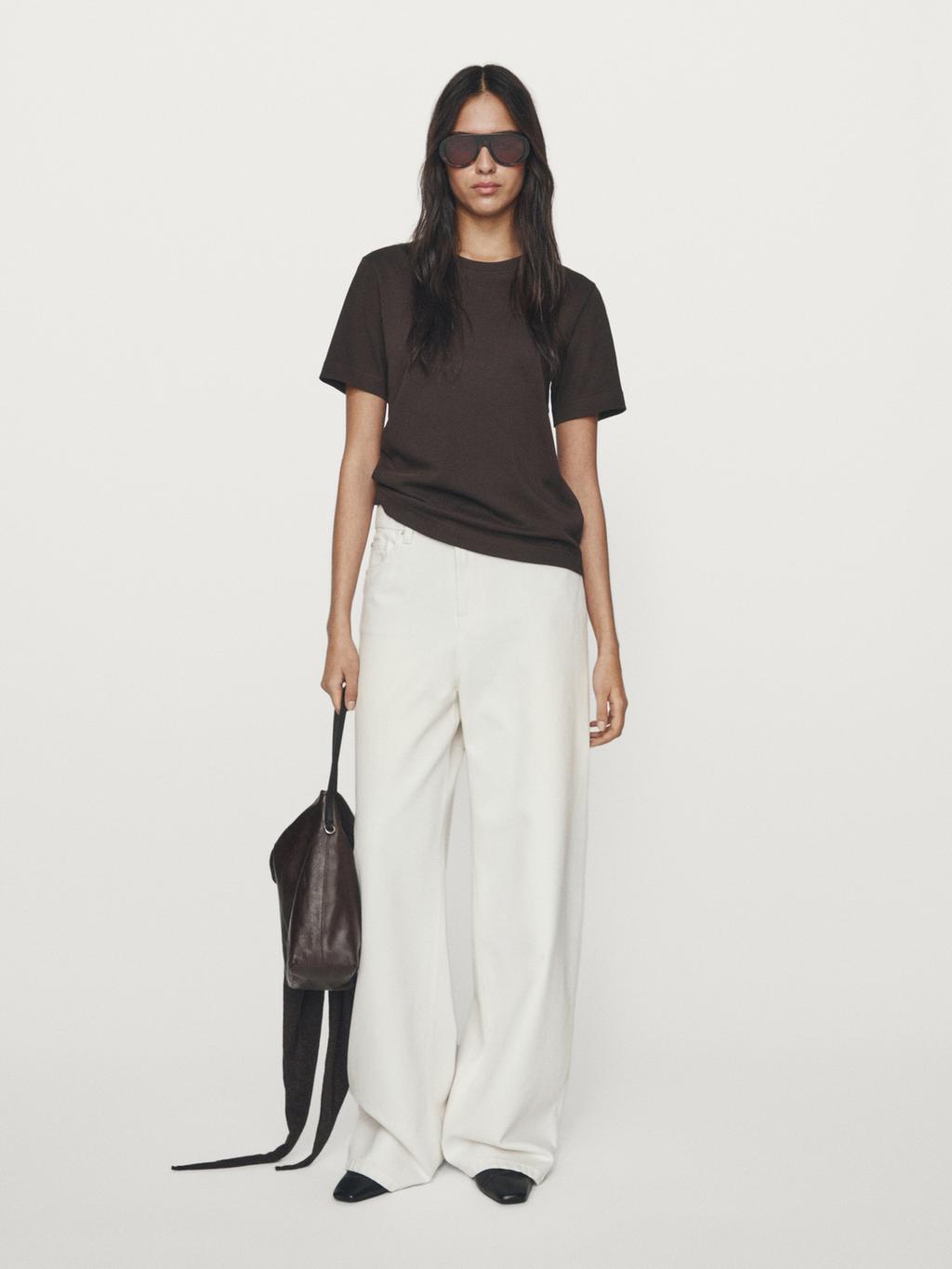 100% cotton interlock crew neck T-shirt