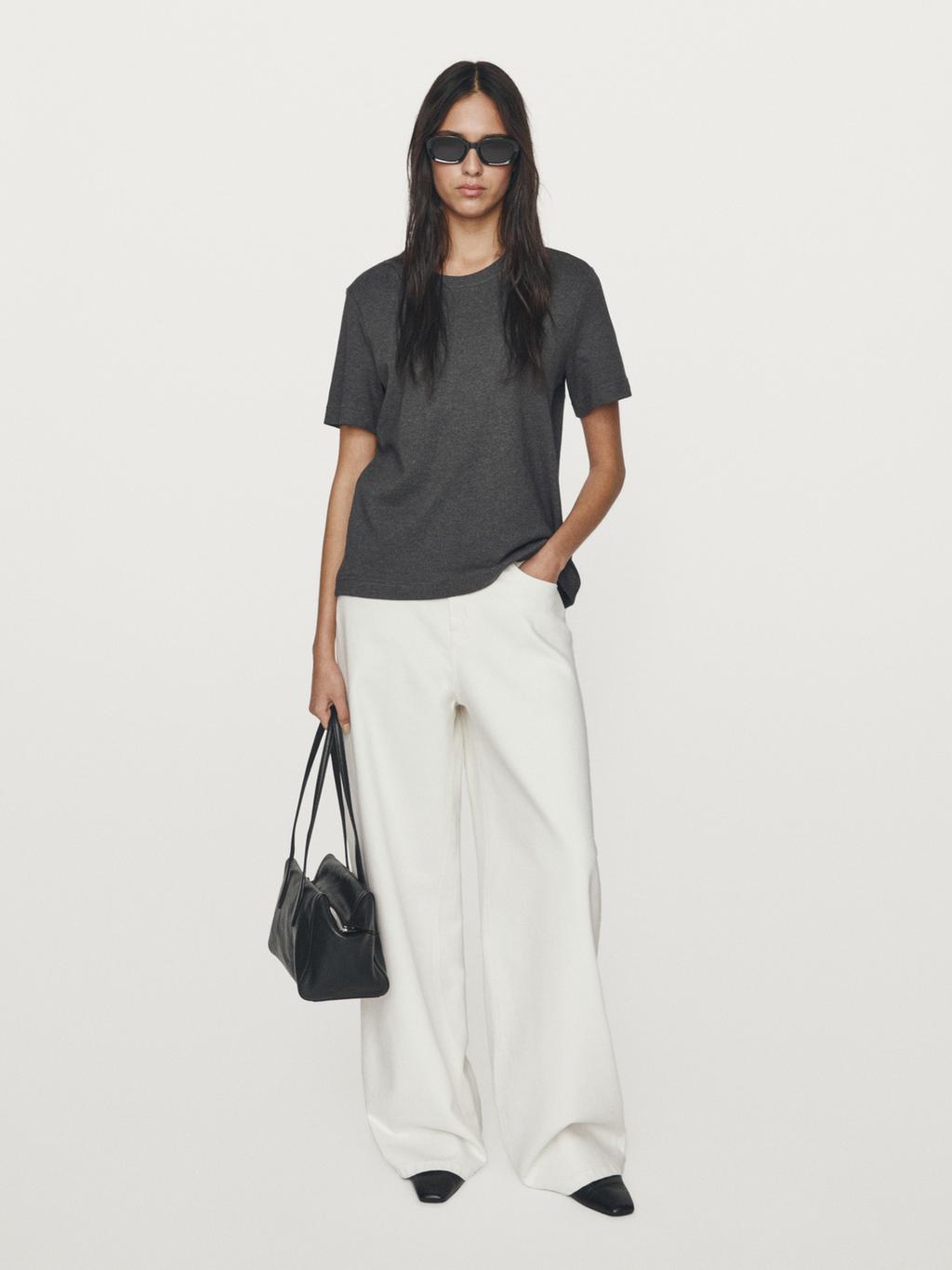 100% cotton interlock crew neck T-shirt