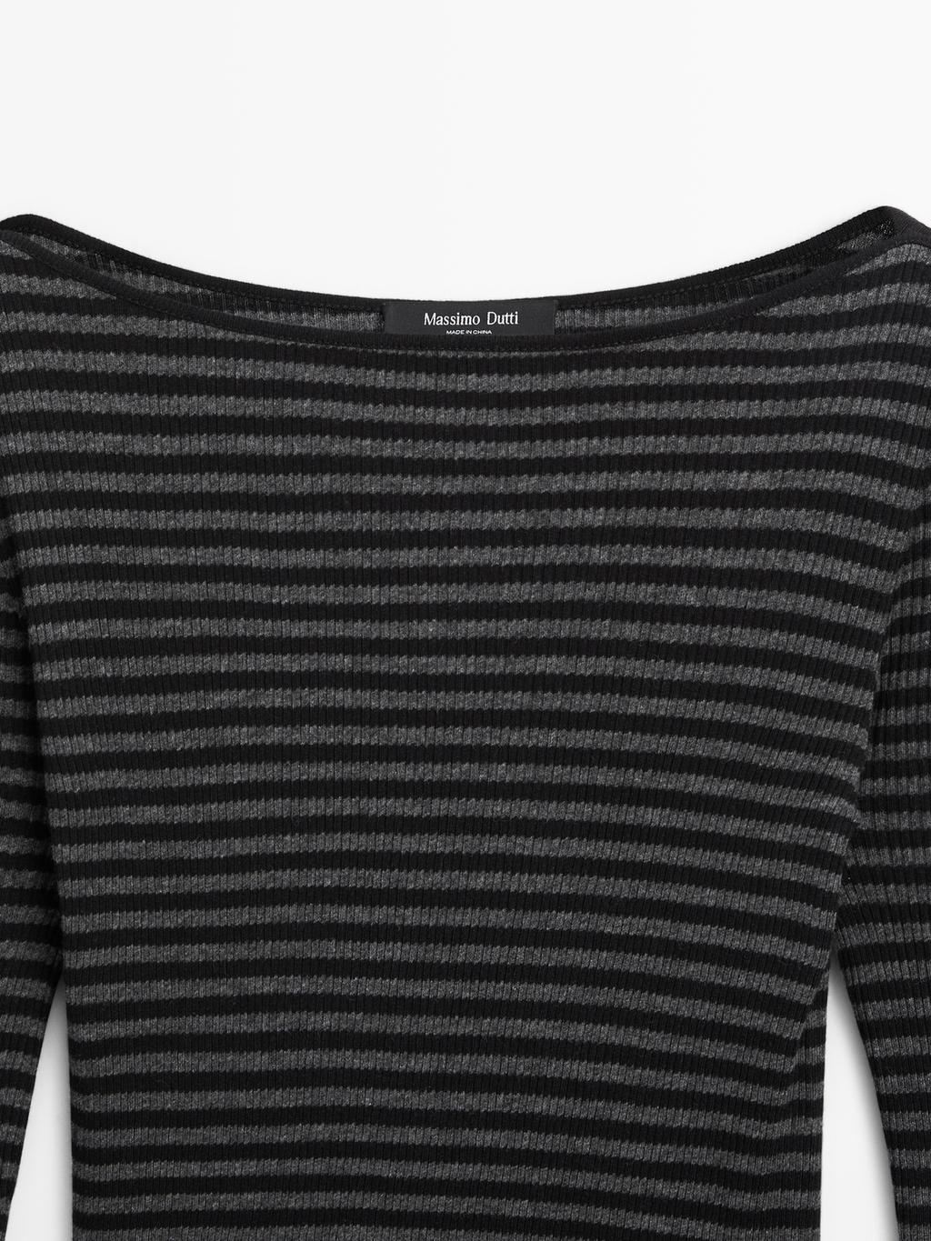 Striped long sleeve T-shirt