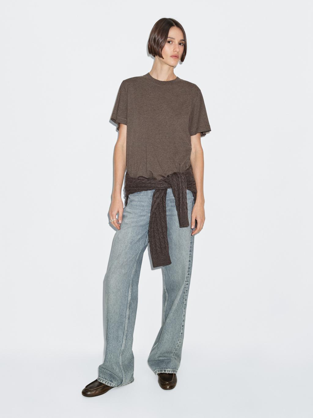 Short sleeve melange T-shirt