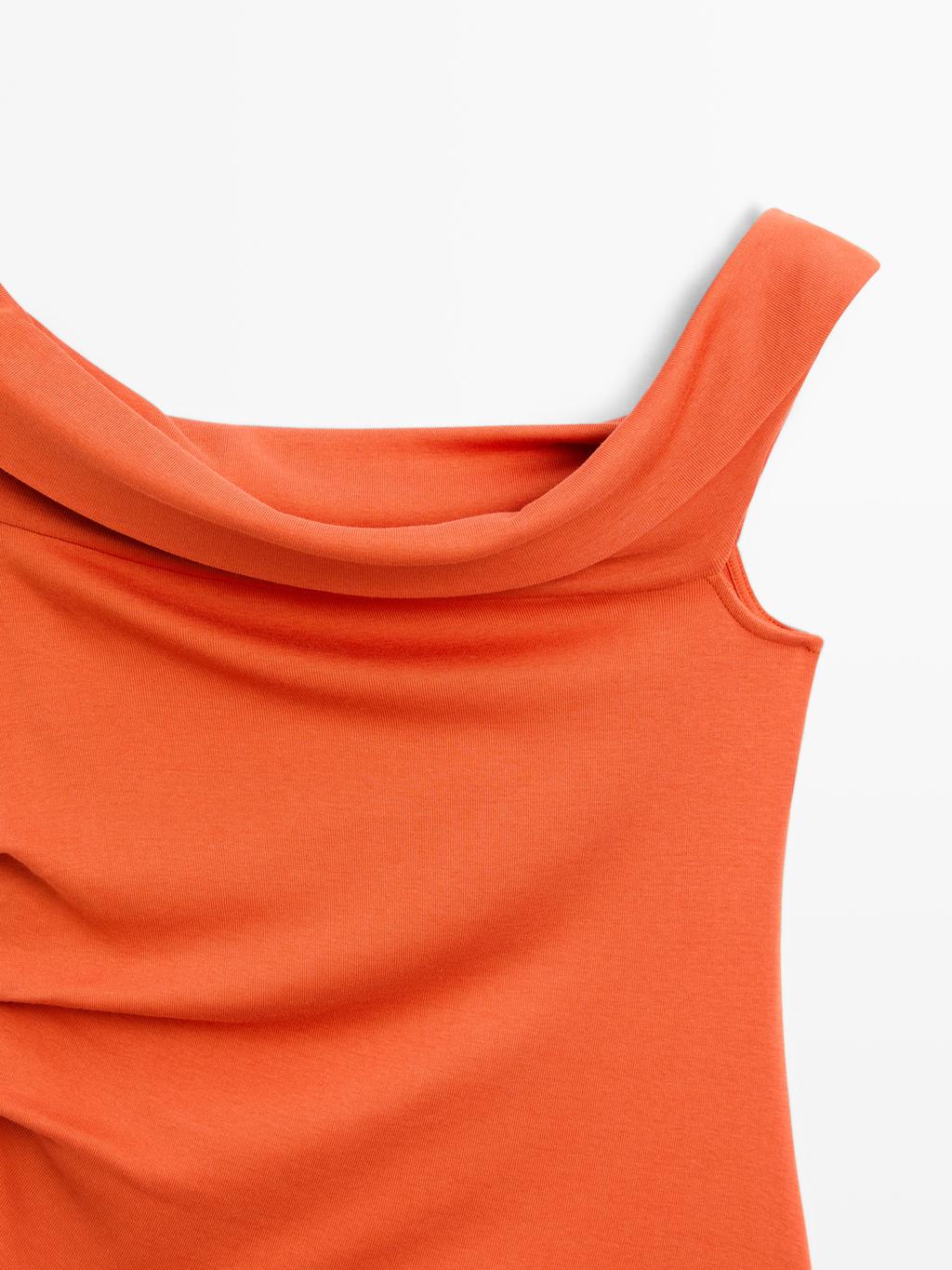 Draped top with knot detail