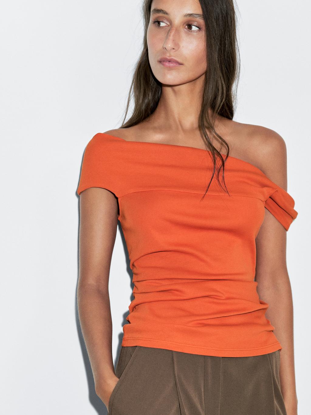 Draped top with knot detail