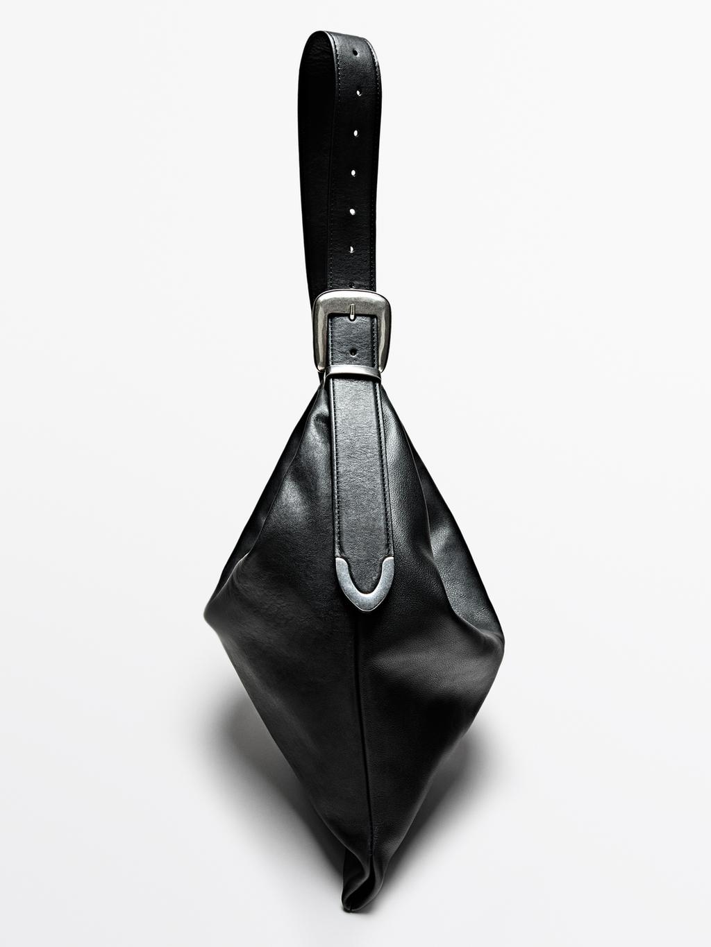 Nappa leather maxi bag
