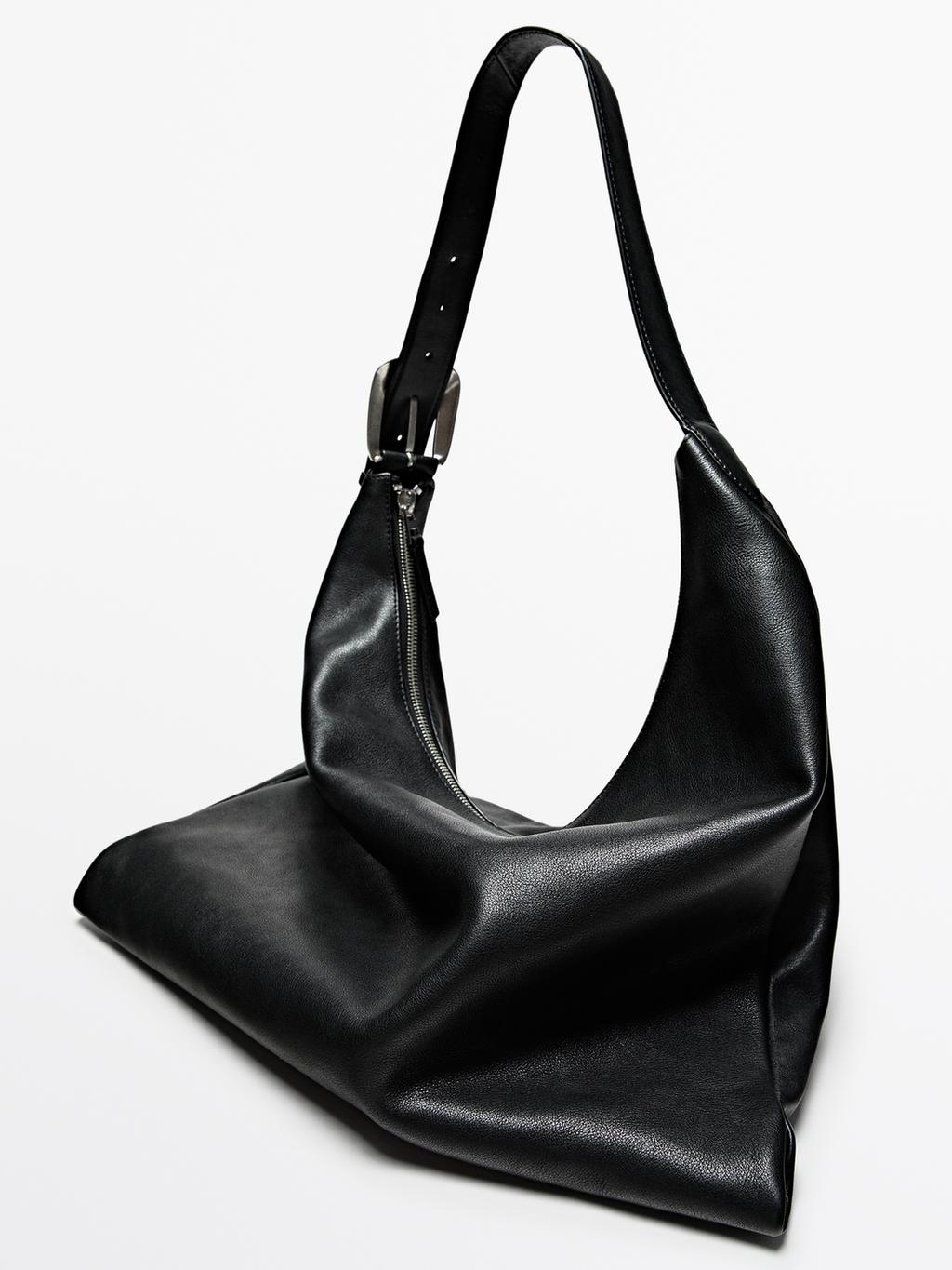 Nappa leather maxi bag