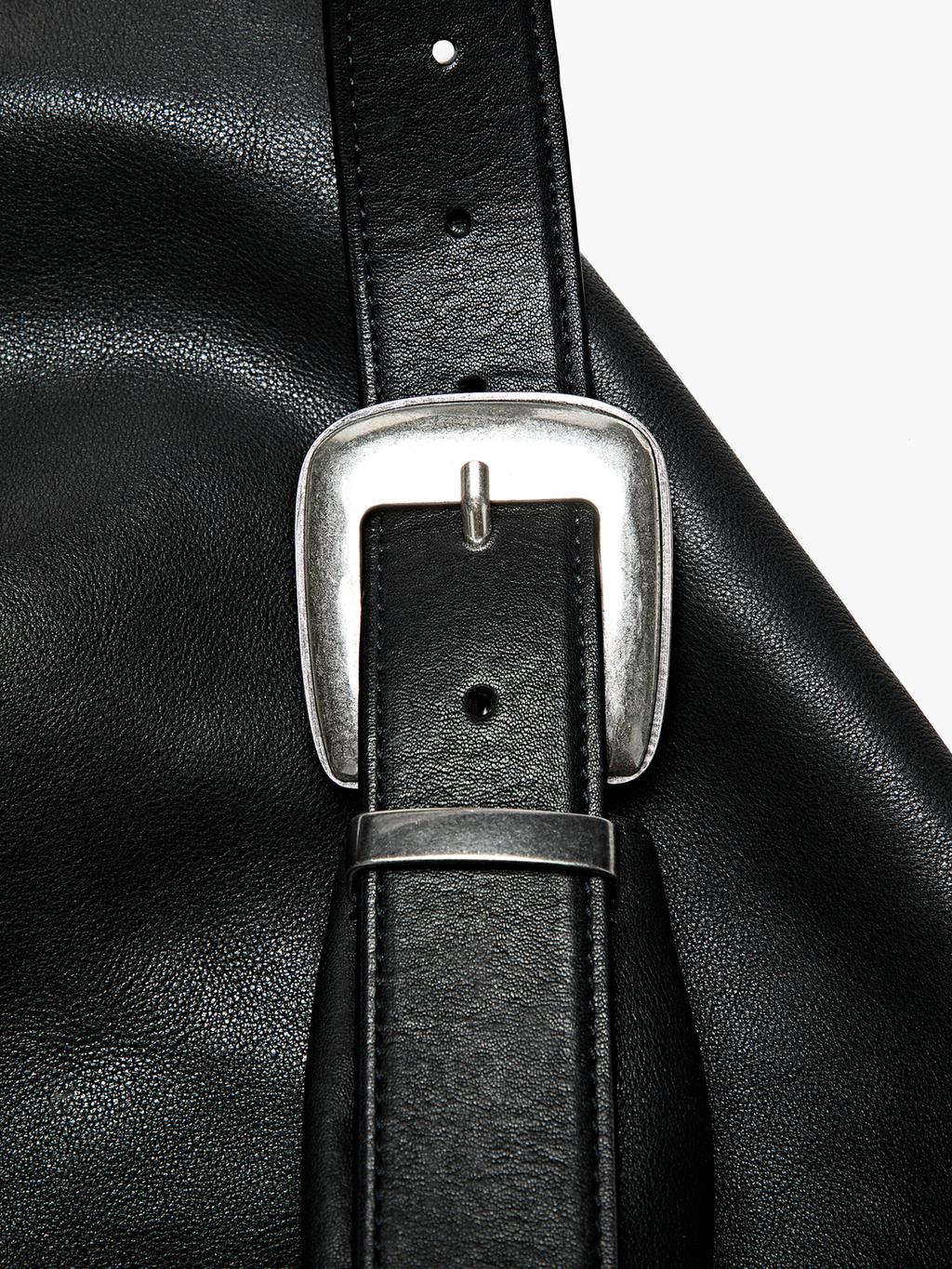Nappa leather maxi bag