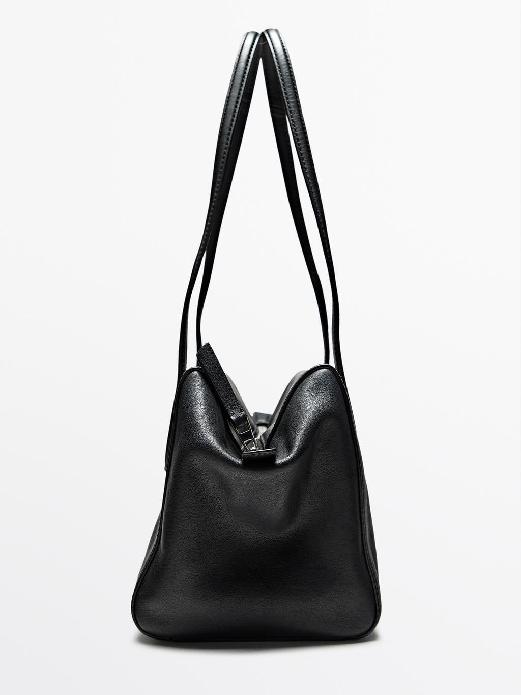 Nappa leather satchel bag